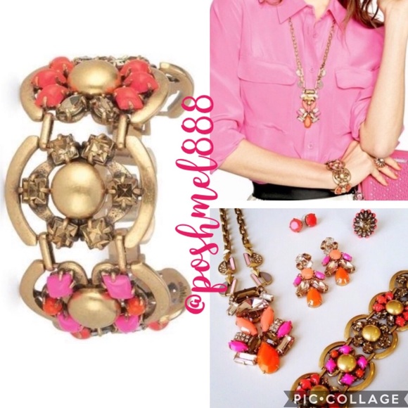 Stella & Dot Jewelry - :: S&D🦊💕Geo POP Becca Bracelet Pink/Orange